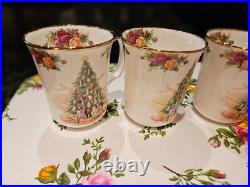 Royal Albert Old Country Roses Christmas Magic Four Mugs Royal Albert Old Country Roses Christmas Magic Four Mugs