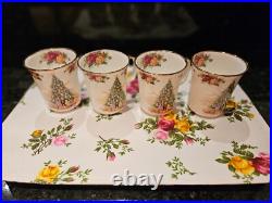 Royal Albert Old Country Roses Christmas Magic Four Mugs Royal Albert Old Country Roses Christmas Magic Four Mugs