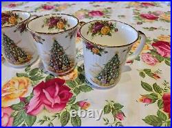 Royal Albert Old Country Roses Christmas Magic Four Mugs