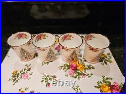 Royal Albert Old Country Roses Christmas Magic Four Mugs Royal Albert Old Country Roses Christmas Magic Four Mugs