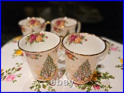 Royal Albert Old Country Roses Christmas Magic Four Mugs Royal Albert Old Country Roses Christmas Magic Four Mugs