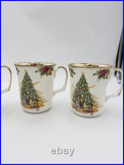 Royal Albert Old Country Roses Christmas Magic Porcelain England Coffee Mugs Set Royal Albert Old Country Roses Christmas Magic Porcelain England Coffee Mugs Set