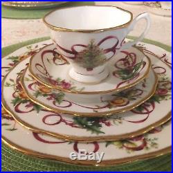 Royal Albert Old Country Roses Christmas Tree China Service For 4/5piece Place S