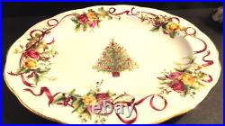 Royal Albert Old Country Roses Christmas Tree Oval Medium Platter 13 WithTag