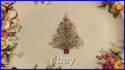 Royal Albert Old Country Roses Christmas Tree Oval Medium Platter 13 WithTag
