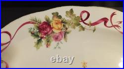 Royal Albert Old Country Roses Christmas Tree Oval Medium Platter 13 WithTag