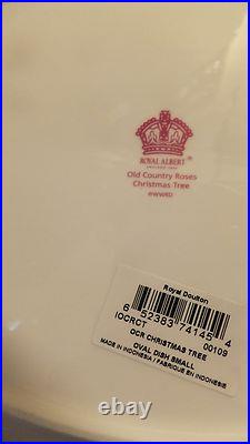 Royal Albert Old Country Roses Christmas Tree Oval Medium Platter 13 WithTag