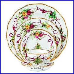 Royal Albert Old Country Roses Christmas Tree Place Setting, 5-Piece