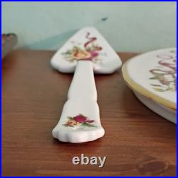 Royal Albert Old Country Roses Christmas Tree Porcelain Cake Stand Glossy Engla