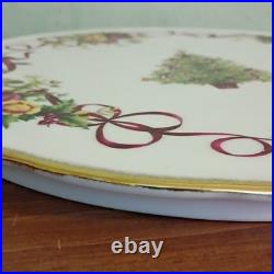 Royal Albert Old Country Roses Christmas Tree Porcelain Cake Stand Glossy Engla
