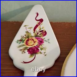 Royal Albert Old Country Roses Christmas Tree Porcelain Cake Stand Glossy Engla