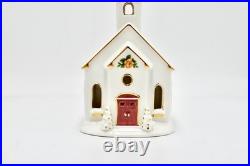 Royal Albert Old Country Roses Church Tealight Night Light up Snowy Chapel