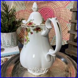 Royal Albert Old Country Roses Coffee Pot1st Quality Large Size Exc+++ Royal Albert Old Country Roses Coffee Pot1st Quality Large Size Exc+++