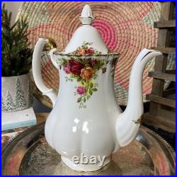 Royal Albert Old Country Roses Coffee Pot1st Quality Large Size Exc+++ Royal Albert Old Country Roses Coffee Pot1st Quality Large Size Exc+++