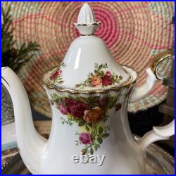 Royal Albert Old Country Roses Coffee Pot1st Quality Large Size Exc+++ Royal Albert Old Country Roses Coffee Pot1st Quality Large Size Exc+++