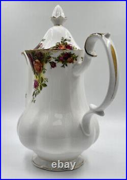 Royal Albert Old Country Roses Coffee Pot Made in England c. 1962