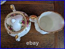 Royal Albert Old Country Roses Coffee Set with Coffee pot, Creamer, Sugar New