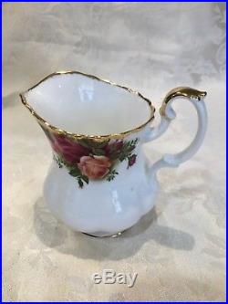 Royal Albert Old Country Roses Coffee/Teapot Set of 4, Used