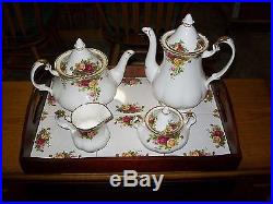 Royal Albert Old Country Roses Coffee and Tea Set