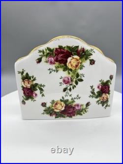 Royal Albert Old Country Roses Collection 1962 China Napkin Holder England