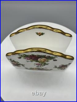 Royal Albert Old Country Roses Collection 1962 China Napkin Holder England