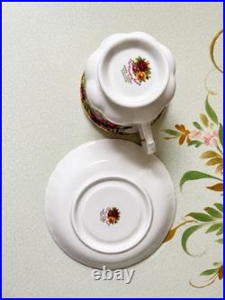 Royal Albert Old Country Roses Complete 9pc Tea Set Tea Pot/Cups/Saucers
