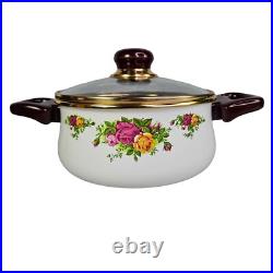 Royal Albert Old Country Roses Cookware Round Bakelite Handles France Vintage