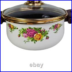 Royal Albert Old Country Roses Cookware Round Bakelite Handles France Vintage