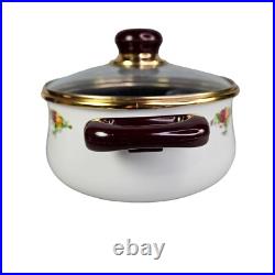 Royal Albert Old Country Roses Cookware Round Bakelite Handles France Vintage