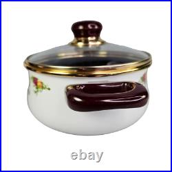 Royal Albert Old Country Roses Cookware Round Bakelite Handles France Vintage Royal Albert Old Country Roses Cookware Round Bakelite Handles France Vintage