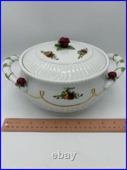 Royal Albert Old Country Roses Covered Bowl Serve Ware 3.5 Quarts New