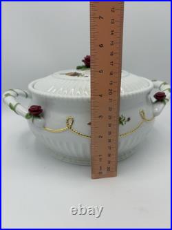 Royal Albert Old Country Roses Covered Bowl Serve Ware 3.5 Quarts New