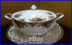 Royal Albert Old Country Roses Covered Casserole Vegetable Soup Dish England