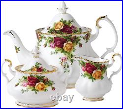 Royal Albert Old Country Roses Covered Sugar Bowl, Mostly White with Multicolore
