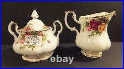 Royal Albert Old Country Roses Covered Sugar and Creamer with tags Royal Albert Old Country Roses Covered Sugar and Creamer with tags