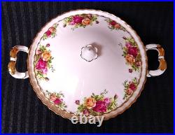 Royal Albert Old Country Roses Covered Vegetable Bowl Lidded Tureen 8 7/8