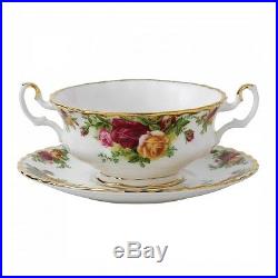 Royal Albert Old Country Roses Cream Soup & Saucer, Set of 4