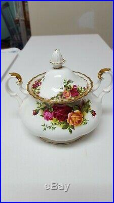 Royal Albert Old Country Roses Creamer And Sugar Bowl With Lid