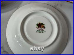 Royal Albert Old Country Roses Cups + Saucers + Dessert Plates Service For 4