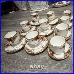 Royal Albert Old Country Roses Demitasse Cups & Saucers Set of 10