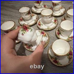 Royal Albert Old Country Roses Demitasse Cups & Saucers Set of 10