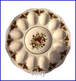 Royal Albert Old Country Roses Deviled Egg Plate Platter 11.5 New