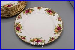 Royal Albert Old Country Roses Dinner Plates 10 1/2 Set of 12 FREE USA SHIP