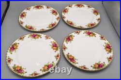 Royal Albert Old Country Roses Dinner Plates 10 1/2 Set of 12 FREE USA SHIP