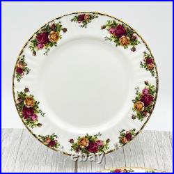 Royal Albert Old Country Roses Dinner Plates 10 1/4 MINT 1962 England Set of 4