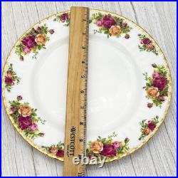 Royal Albert Old Country Roses Dinner Plates 10 1/4 MINT 1962 England Set of 4