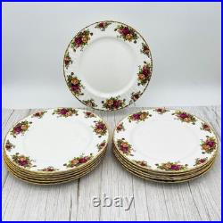 Royal Albert Old Country Roses Dinner Plates 10 1/4 MINT 1962 England Set of 4