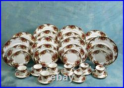 Royal Albert Old Country Roses Dinner Set for 8 Plate Salad Coffee Cups England