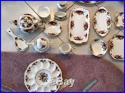 Royal Albert Old Country Roses Dinnerware set 90 pieces! Big Serve Pcs! PU/Ship