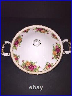 Royal Albert Old Country Roses Double Handed Covered Casserole Serving Dish
